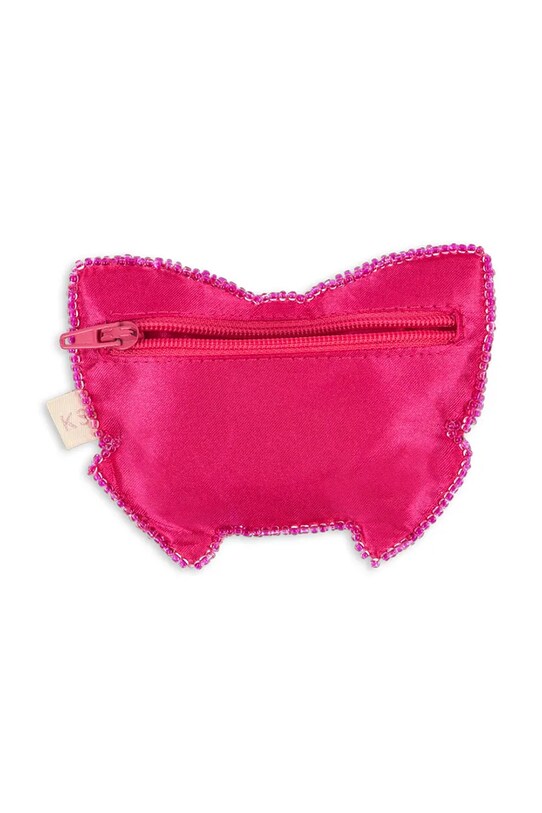 Konges Sløjd portfel dziecięcy BEADED BOW WALLET różowy KS103212