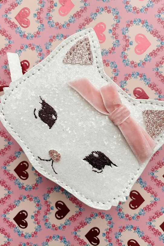 Konges Sløjd portfel dziecięcy TUT KITTY WALLET syntetyczny biały KS103232