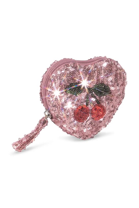 Konges Sløjd portofel SEQUIN HEART WALLET KS102392 roz SS25