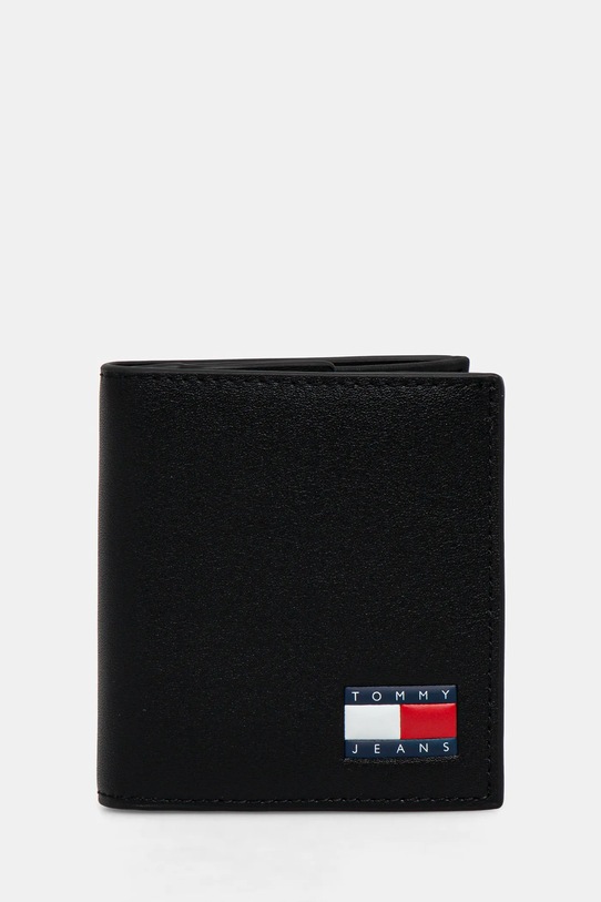 Tommy Jeans bőr pénztárca sima fekete AM0AM12923