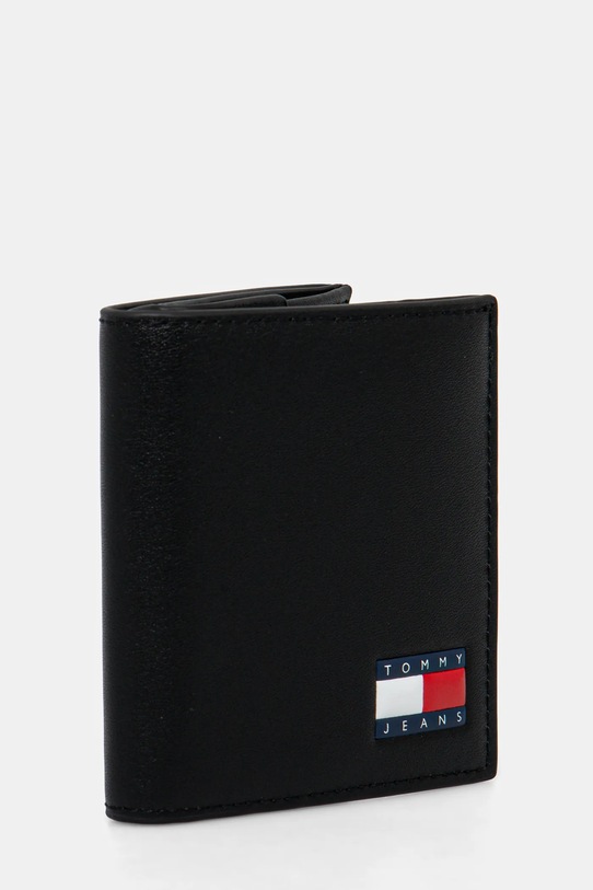 Tommy Jeans bőr pénztárca AM0AM12923 fekete SS25