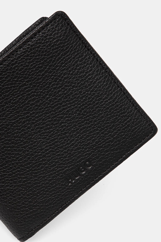 Δερμάτινο πορτοφόλι HUGO 50536046 μαύρο
