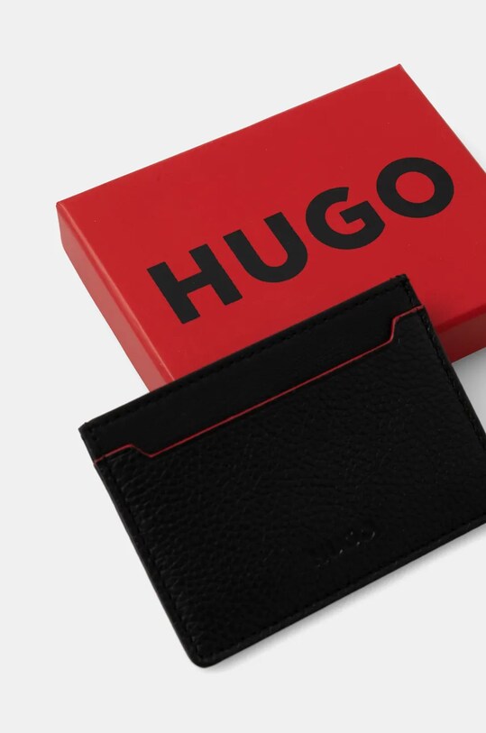 Аксесуари Шкіряний чохол на банківські карти HUGO 50536048 чорний