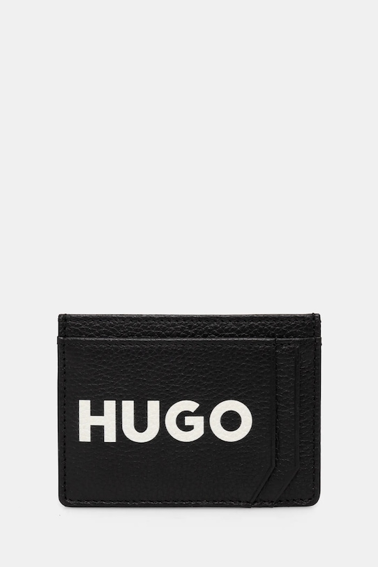 HUGO etui na karty skórzane etui na karty czarny 50536071