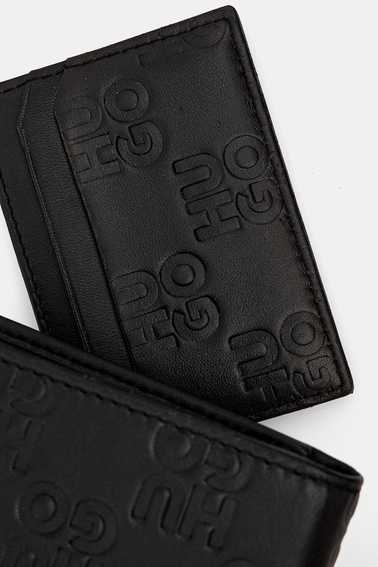 Akcesoria HUGO portfel i etui na karty skórzane 50536041 czarny