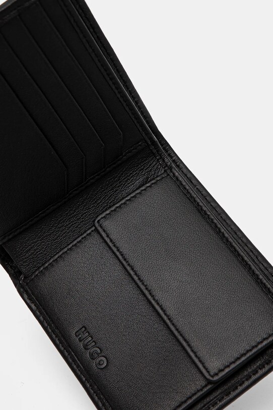HUGO portfel i etui na karty skórzane czarny 50536041
