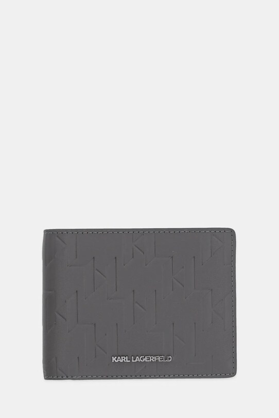 Karl Lagerfeld portofel de piele K/LOOM piele gri A1M32015
