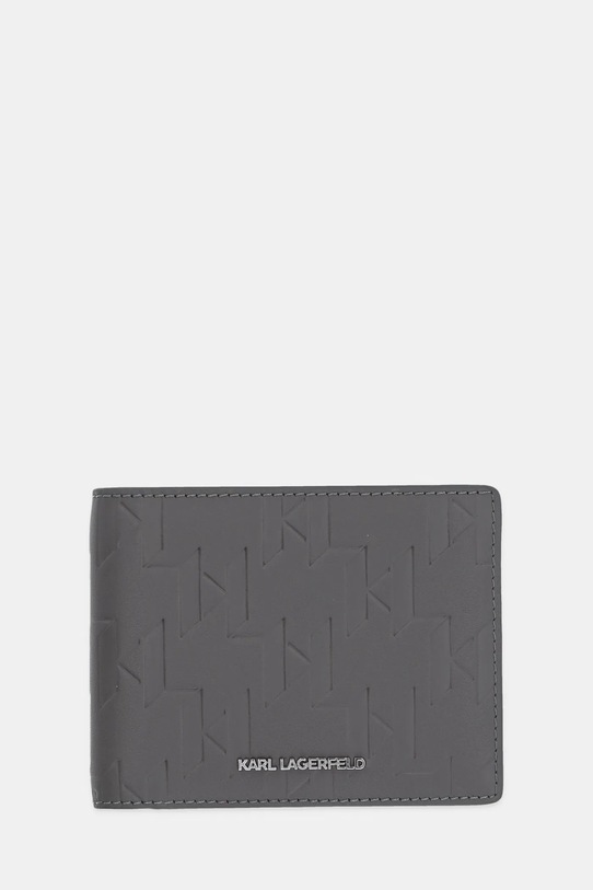 Karl Lagerfeld portofel de piele K/LOOM piele gri A1M32015