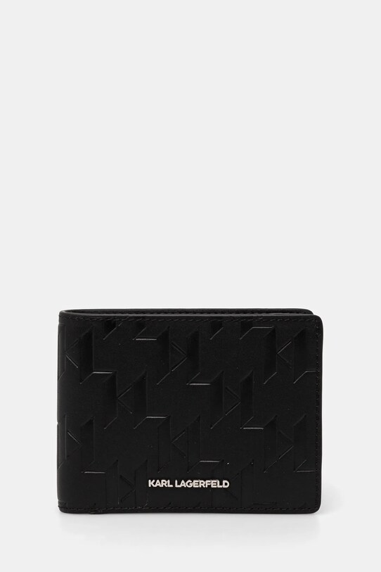 Шкіряний гаманець Karl Lagerfeld K/LOOM дрібний узор чорний A1M32015