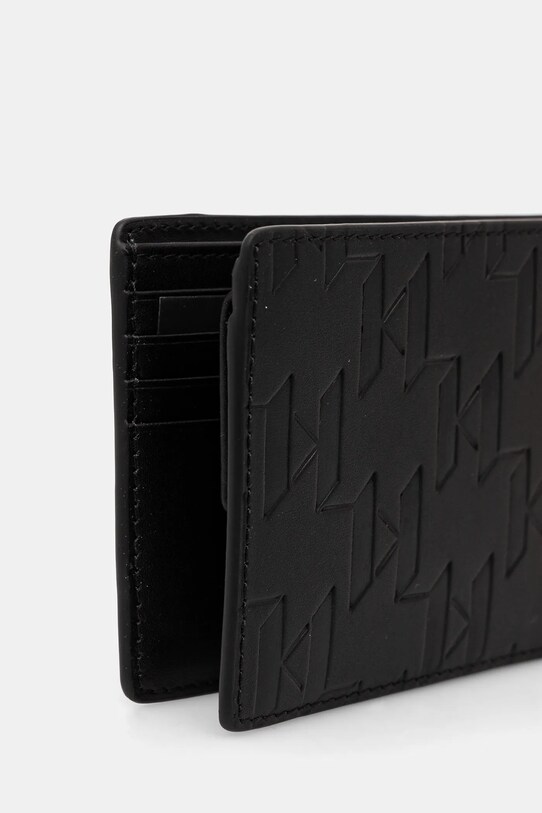 Шкіряний гаманець Karl Lagerfeld K/LOOM A1M32015 чорний SS25
