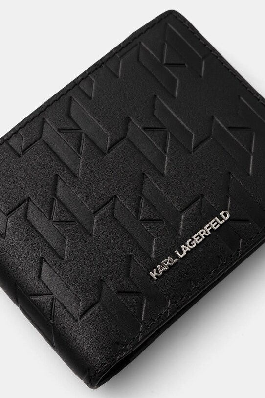 Δερμάτινο πορτοφόλι Karl Lagerfeld K/LOOM μαύρο A1M32015