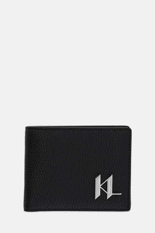 Шкіряний гаманець Karl Lagerfeld K/PLAK дрібний узор чорний A1M32019