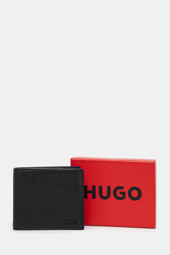 HUGO bőr pénztárca fekete 50536058