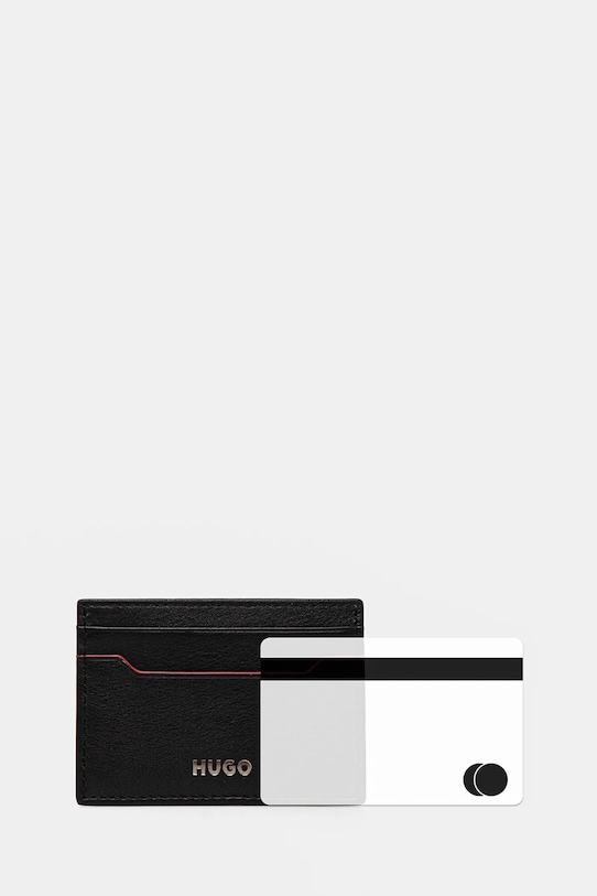 HUGO etui na kartę skórzane + brelok 50536411