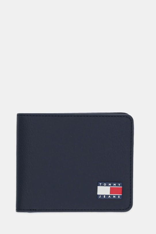 Tommy Jeans portfel skóra licowa granatowy AM0AM13371