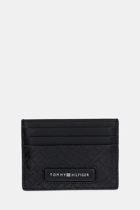 Tommy Hilfiger bőr kártya tok kártyatartó fekete AM0AM13026