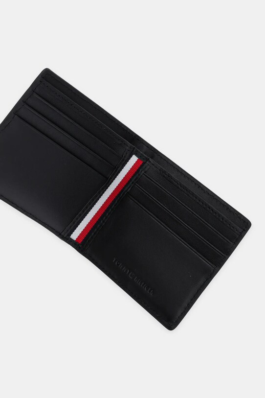 Шкіряний гаманець Tommy Hilfiger чорний AM0AM13031