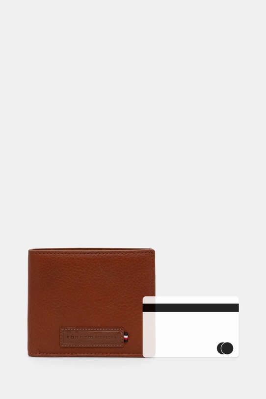 Tommy Hilfiger portfel skórzany AM0AM13032 brązowy