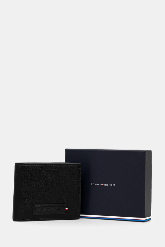 Kožená peňaženka Tommy Hilfiger AM0AM13033 čierna