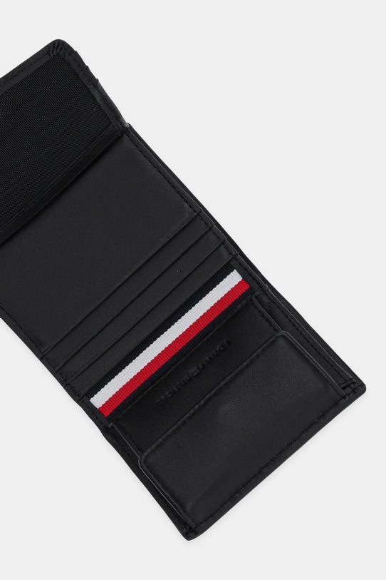 Kožená peněženka Tommy Hilfiger černá AM0AM13034