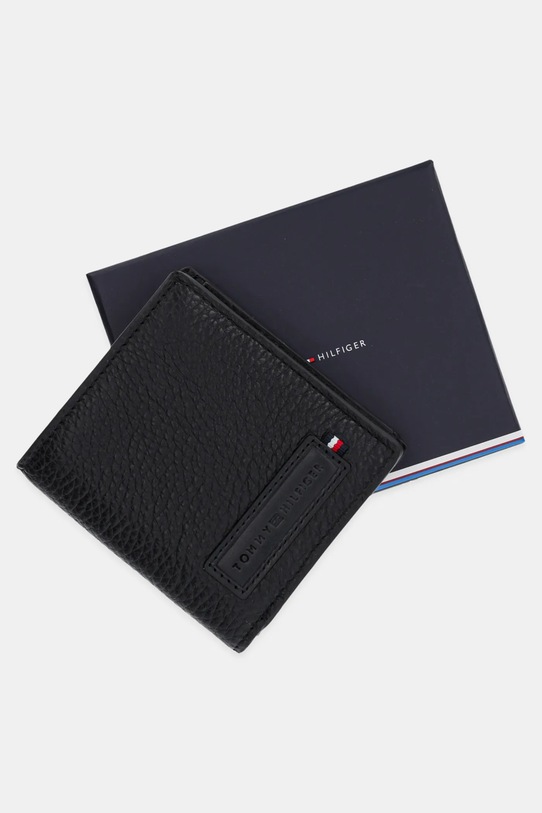 Kožená peněženka Tommy Hilfiger AM0AM13034 černá