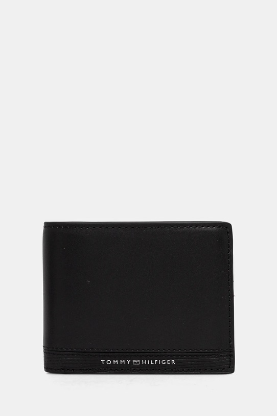 Кожаный кошелек Tommy Hilfiger имитация натуральной кожи чёрный AM0AM13039