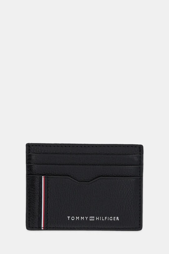 Kožni etui za kartice Tommy Hilfiger etui za kartice crna AM0AM13041