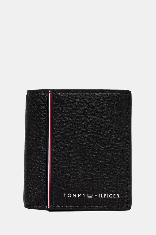 Tommy Hilfiger portfel skórzany skóra licowa czarny AM0AM13045