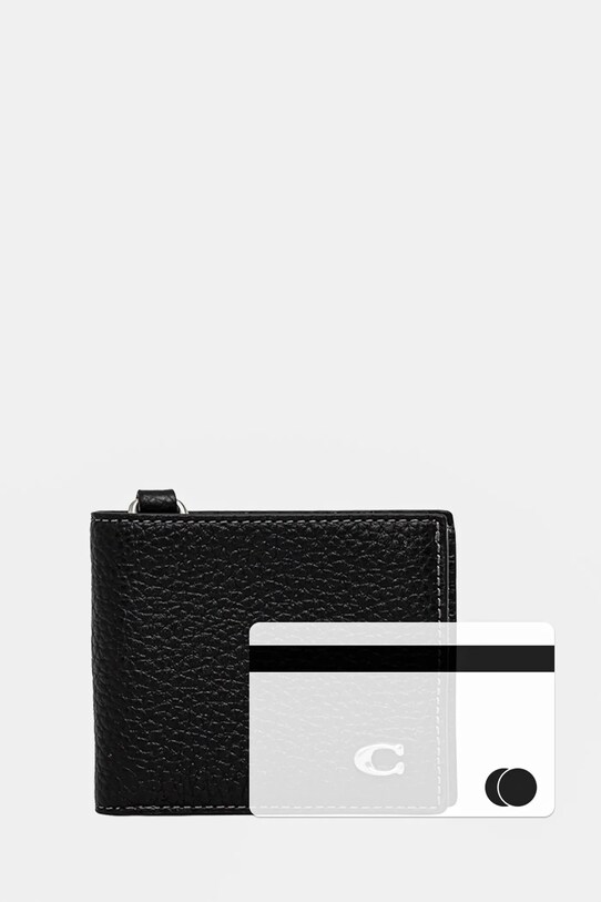 Кожаный кошелек Coach CZ057 чёрный