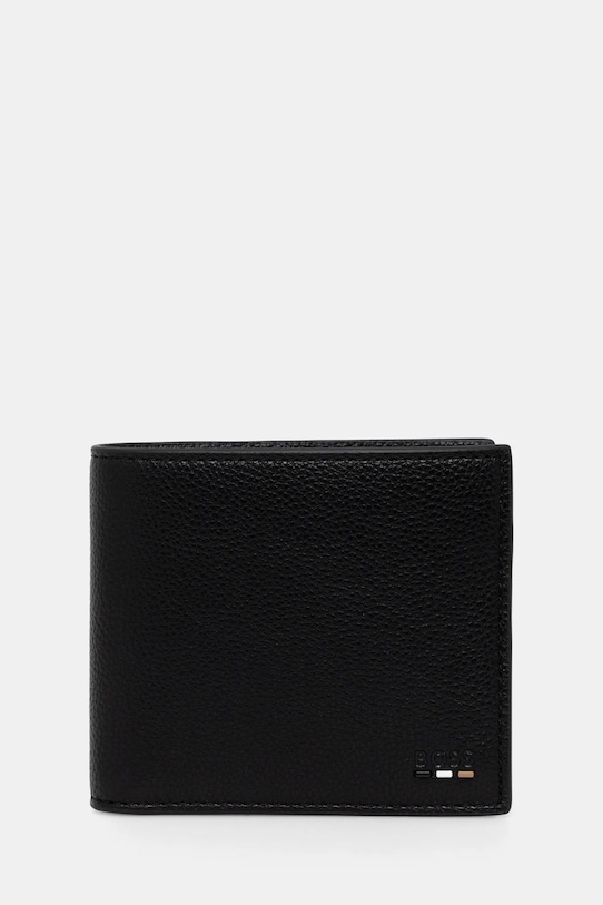 Πορτοφόλι BOSS απομίμηση λείου δέρματος μαύρο 50536479