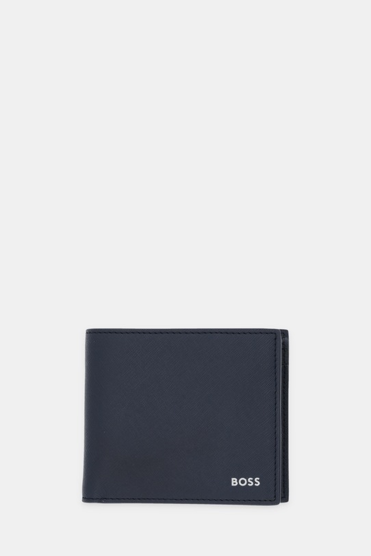 Kožni novčanik BOSS bez uzorka plava 50536710