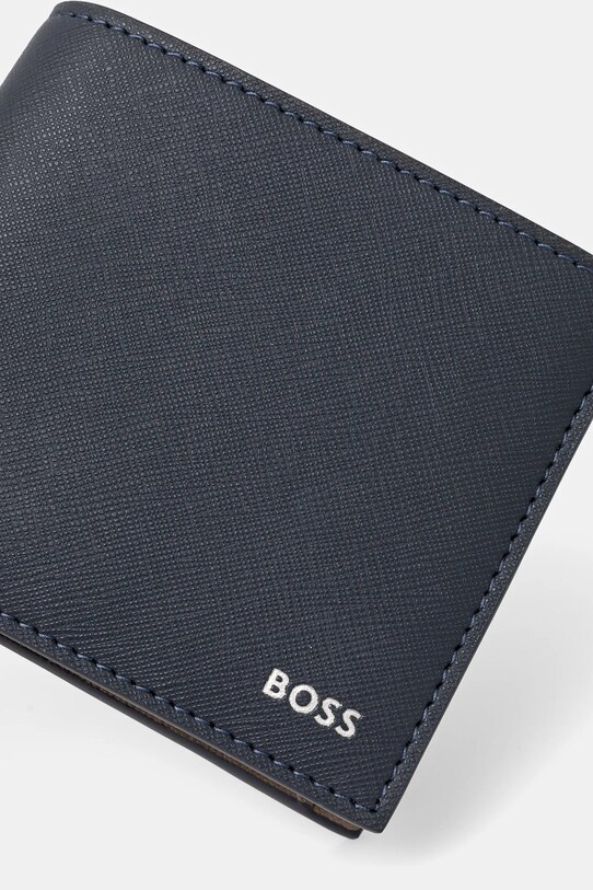 Аксесуари Шкіряний гаманець BOSS 50536710 блакитний