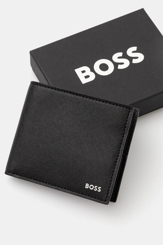BOSS portfel skórzany czarny 50536717
