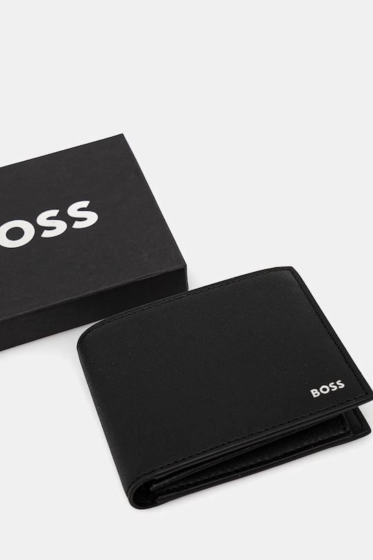 BOSS portfel skórzany 50536727 czarny