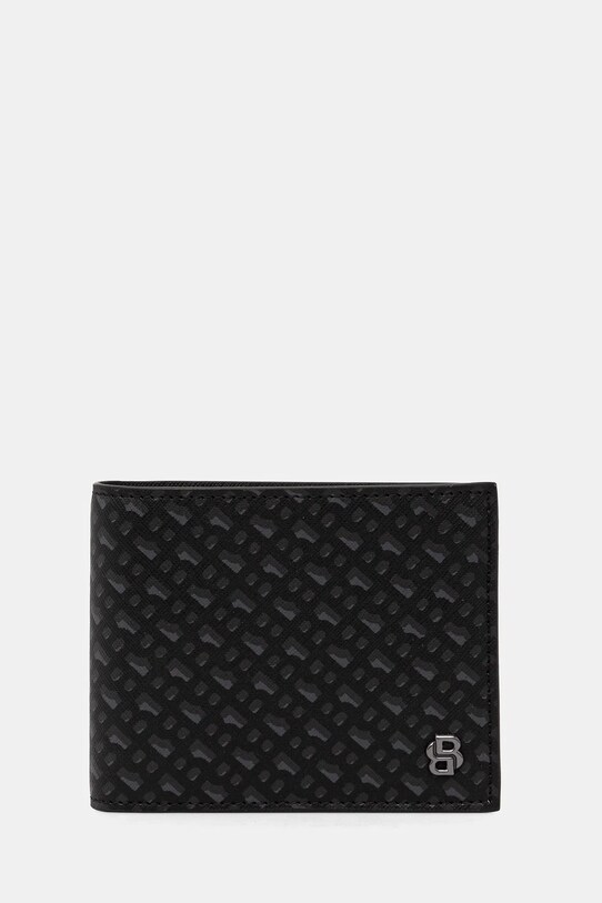 Kožená peňaženka BOSS usňová koža čierna 50536773