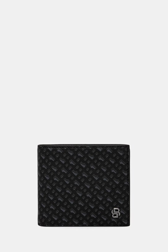 BOSS portfel skórzany skóra licowa czarny 50536776