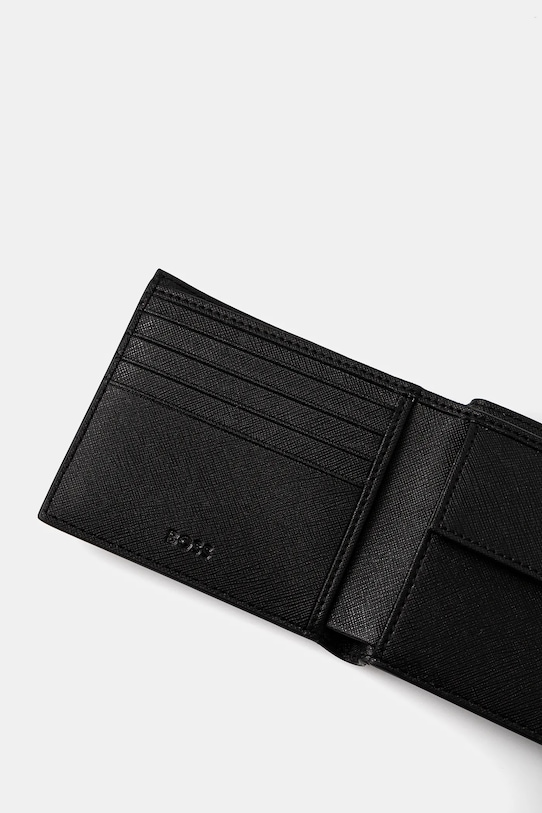 Akcesoria BOSS portfel skórzany 50536776 czarny