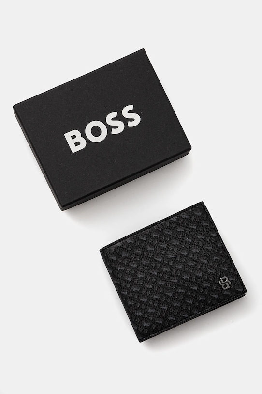 BOSS portfel skórzany czarny 50536776