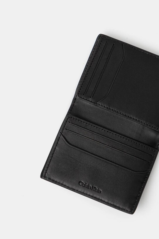 Akcesoria Calvin Klein portfel skórzany K50K512679 czarny