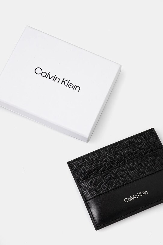 Аксессуары Кожаный чехол на карты Calvin Klein K50K512688 чёрный