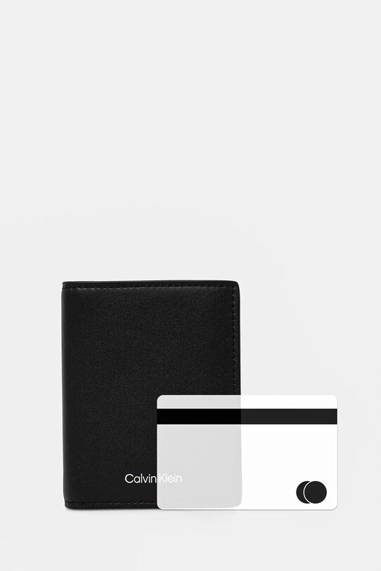 Шкіряний гаманець Calvin Klein K50K512694 чорний