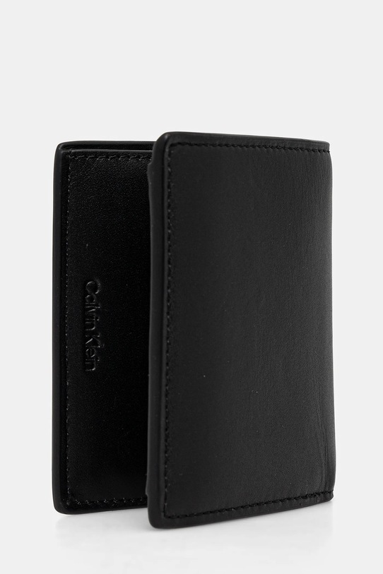 Akcesoria Calvin Klein portfel skórzany K50K512694 czarny