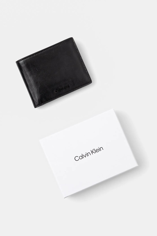 Kožni novčanik Calvin Klein K50K512700 crna