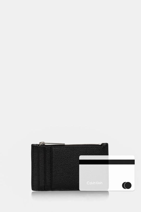 Accesorii Calvin Klein card-holder din piele K50K512704 negru