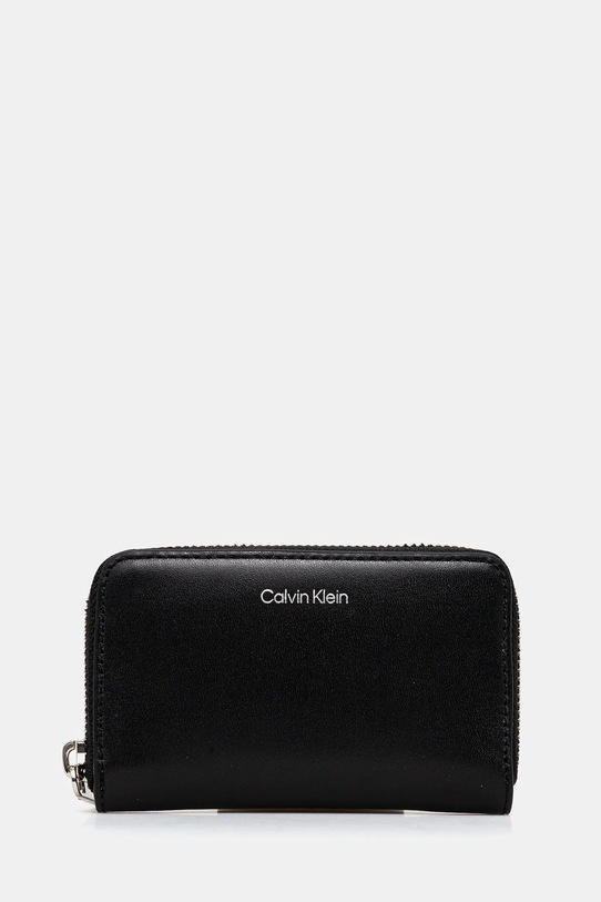 Кожен портфейл Calvin Klein гладка кожа черен K50K512705
