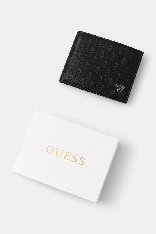 Кожаный кошелек Guess MADRID чёрный SMMADL.LEA20