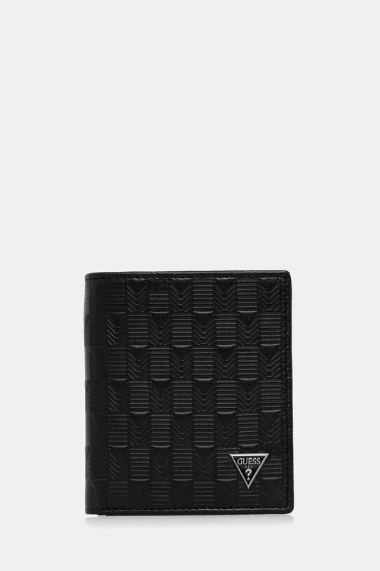 Кожен портфейл Guess MADRID гладка кожа черен SMMADL.LEA22