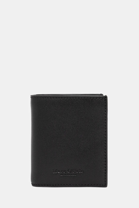 Кожен портфейл Marc O'Polo гладка кожа черен 41029915702141
