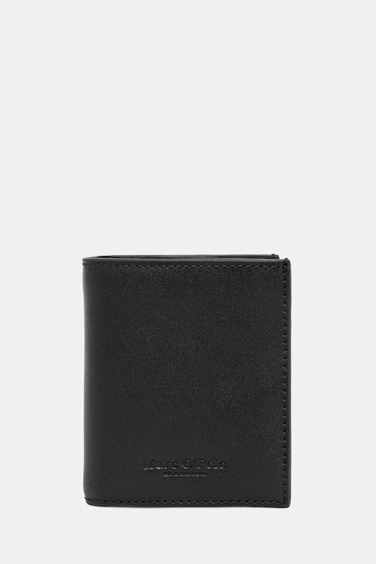 Кожен портфейл Marc O'Polo гладка кожа черен 41029915702141