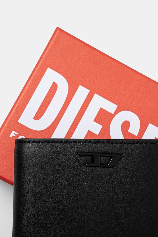 Kožni novčanik Diesel RAVE RAVE BI-FOLD COIN S walle crna X09903.PR227